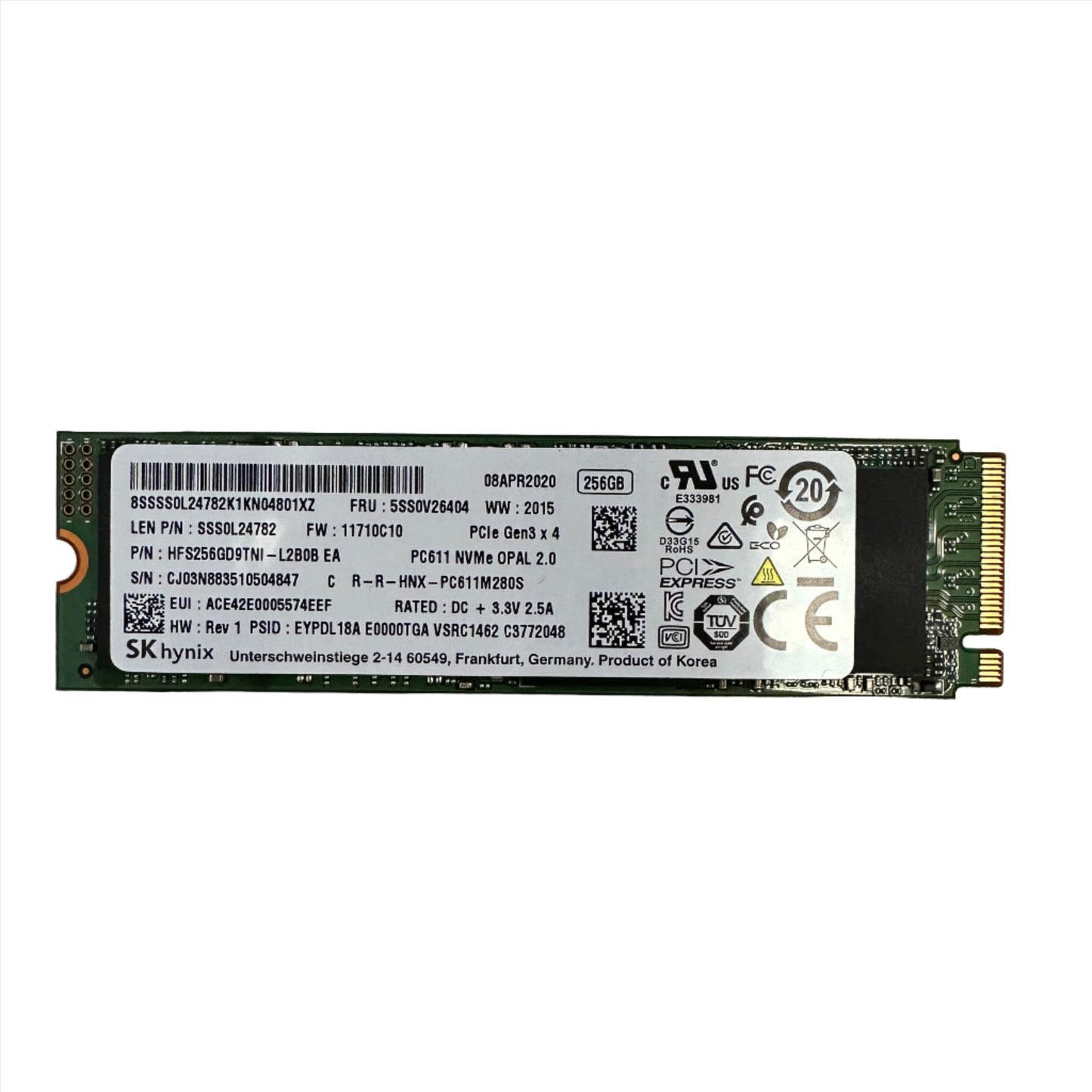 Mixed brand 256GB M.2 NVMe PCIe SSD Pulls