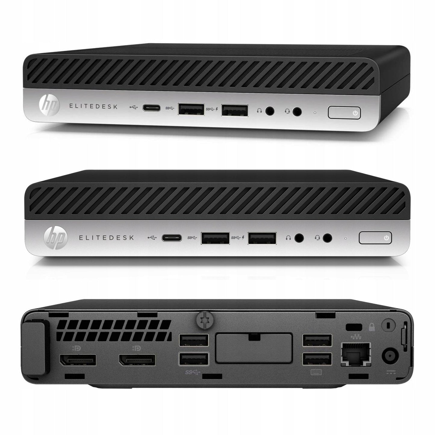 HP EliteDesk 800 G4 Desktop Mini, Intel Core i7-8700T, 16GB RAM, 512GB SSD, Wi-Fi, Windows 11 Pro - Refurbished