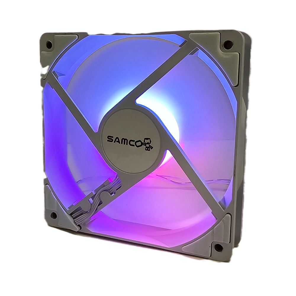 Samco PK-120 120mm 5V RGB Case Fan - White