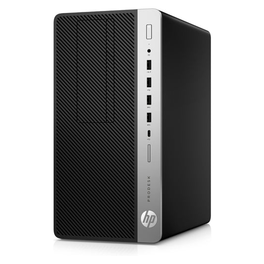 HP ProDesk 600 G5 Microtower Desktop, Intel Core i5-9400 or i7-9700, 16GB RAM, 512GB SSD, USB WIFI, Windows 11 Pro - Refurbished