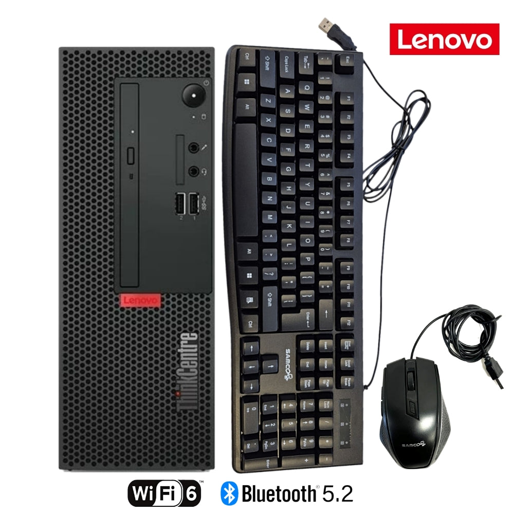 Lenovo ThinkCentre M70C SFF, Business Desktop, Intel Core i5-10400, 16GB or 32GB RAM, 512GB SSD, Wi-Fi 6, BT 5.2, Windows 11 Pro with Keyboard and Mouse - Refurbished