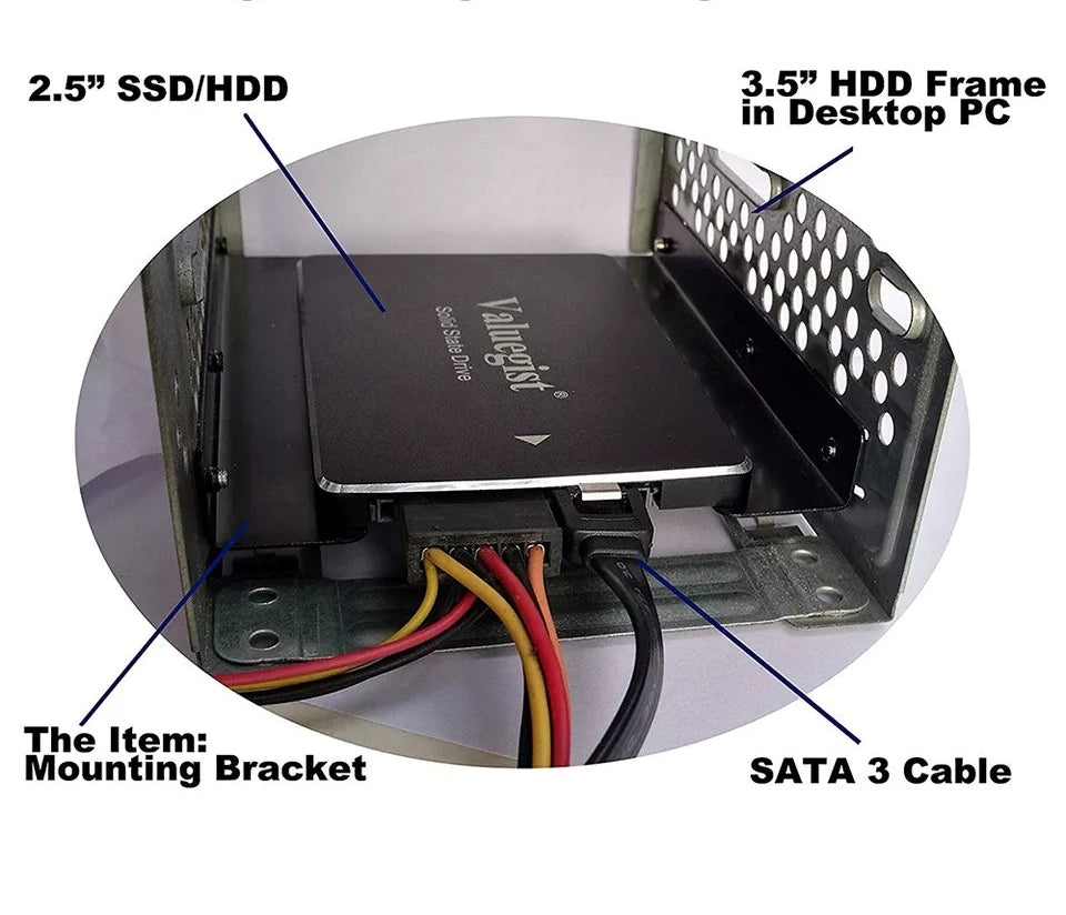 2.5 to 3.5in HDD Metal Mounting Bracket