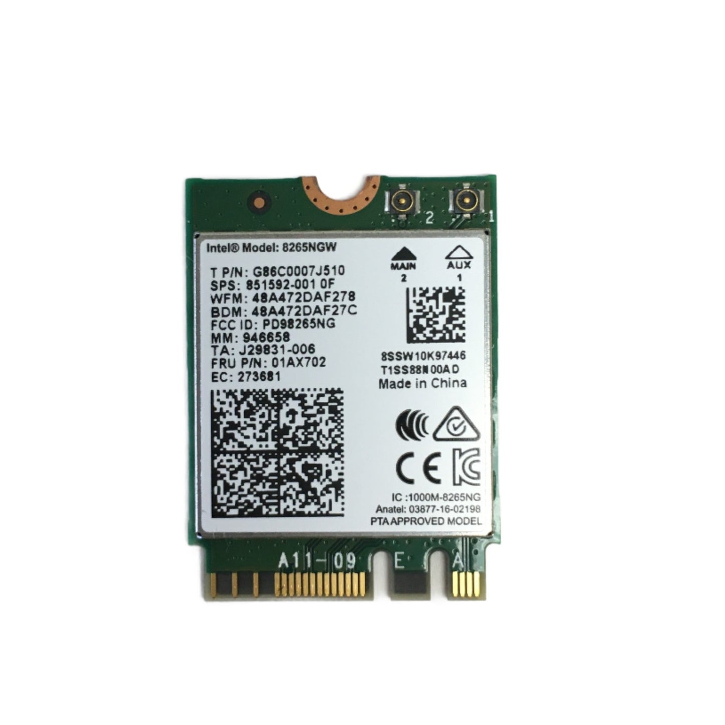 WLAN (No Antenna) INTEL 8265NGW