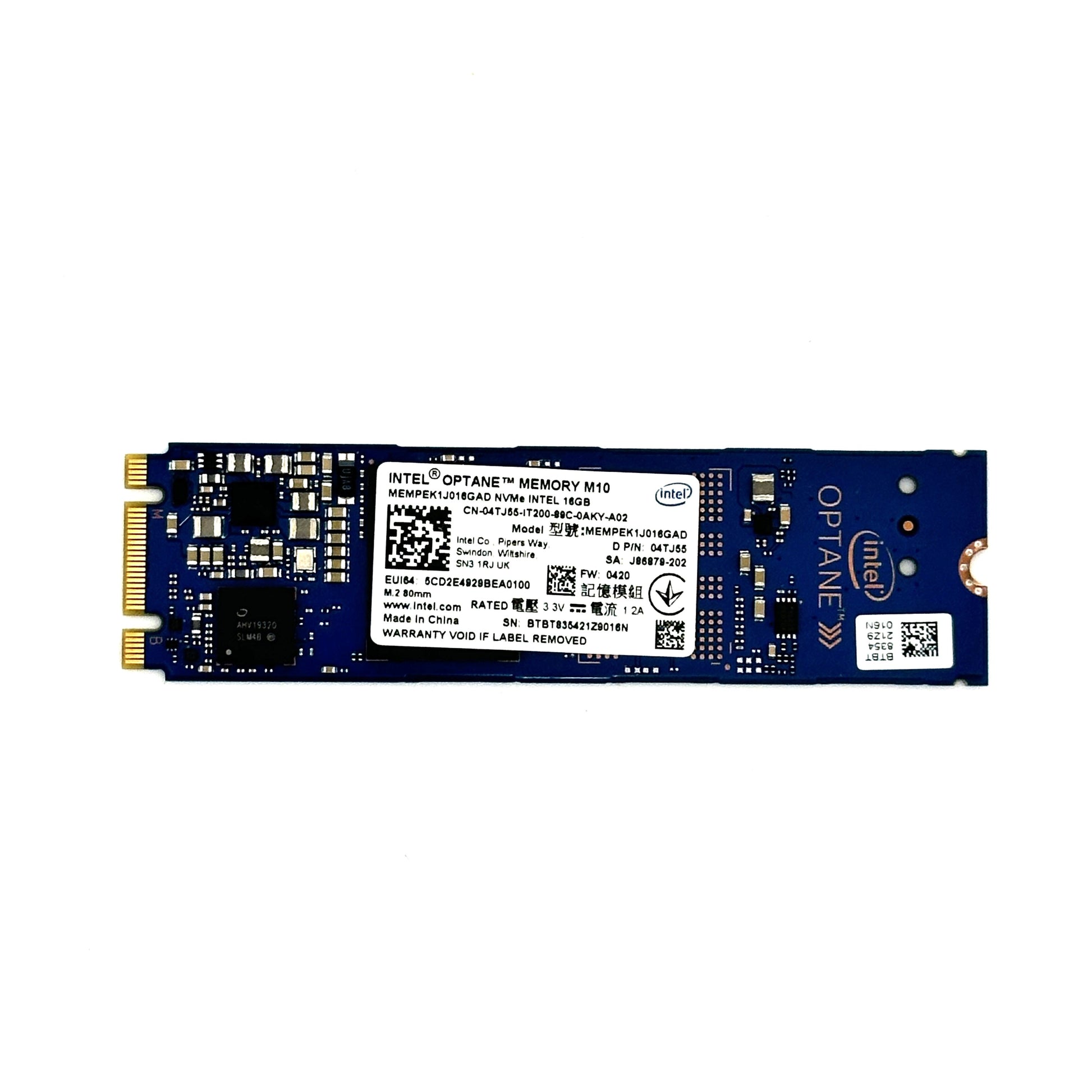 Intel Optane 16GB NVMe Memory Pulls – CTO TECHNOLOGY
