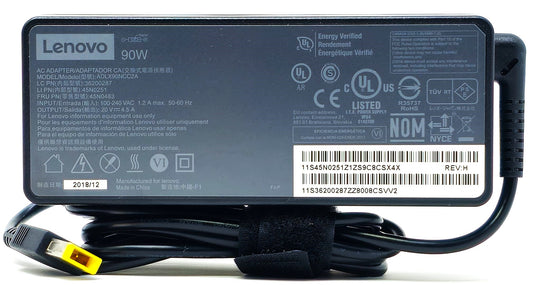 Lenovo 90W AC Adapter Charger Yellow Square Tip Pulls