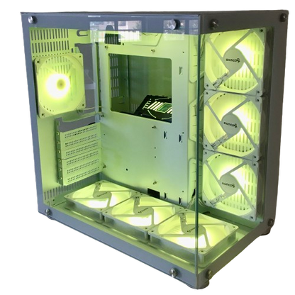 Samco UFOII Computer Case (White) with 1 x 120mm RGB Fan