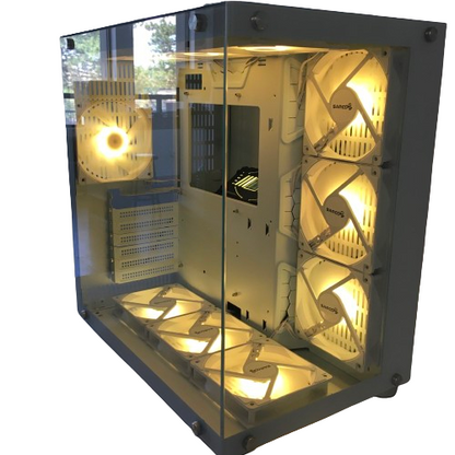 Samco UFOII Computer Case (White) with 1 x 120mm RGB Fan