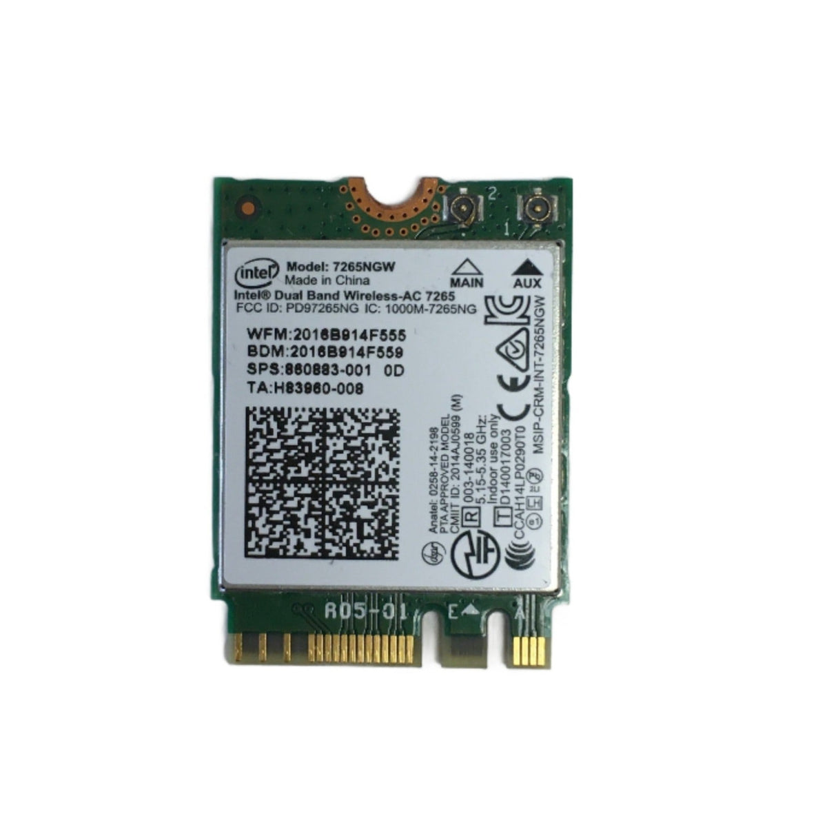 Intel Wpan WLAN w/Antenna INTEL 7265NGW – CTO TECHNOLOGY