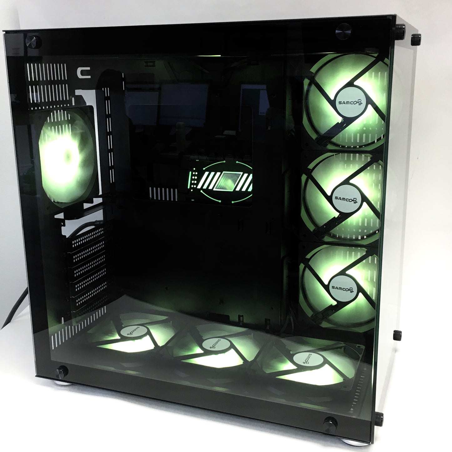 Samco UFOII Computer Case (Black) with 1 x 120mm RGB Fan