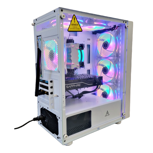 CTO LC-32H Mid Tower Computer Case w/ 6x 120mm RGB FAN (SGQ120) - Black and White Avaliable