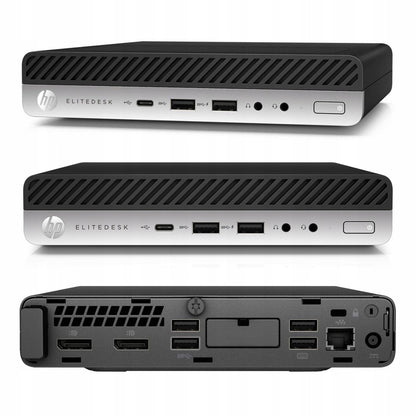 HP EliteDesk 800 G4 Desktop Mini, Intel Core i7-8700T, 16GB RAM, 512GB SSD, Wi-Fi, Windows 11 Pro - Refurbished