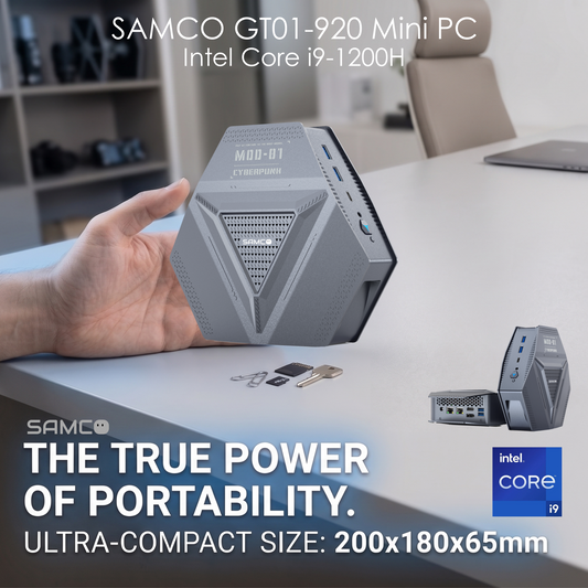 SAMCO GT01-920 Mini PC CI9-12900H 32GB 1TB NVMe PCIe 4 WIFI6 W11P