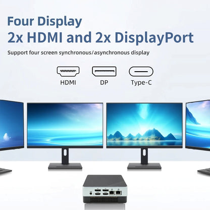 Samco GT02-1300 Mini PC, Intel Core i5-1340P, 16GB or 32GB RAM, 512GB or 1TB SSD, Wi-Fi 6, Windows 11 Pro