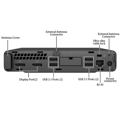 HP EliteDesk 800 G5 DM CI5-9500T 16GB 512GB SSD W11P Refurb