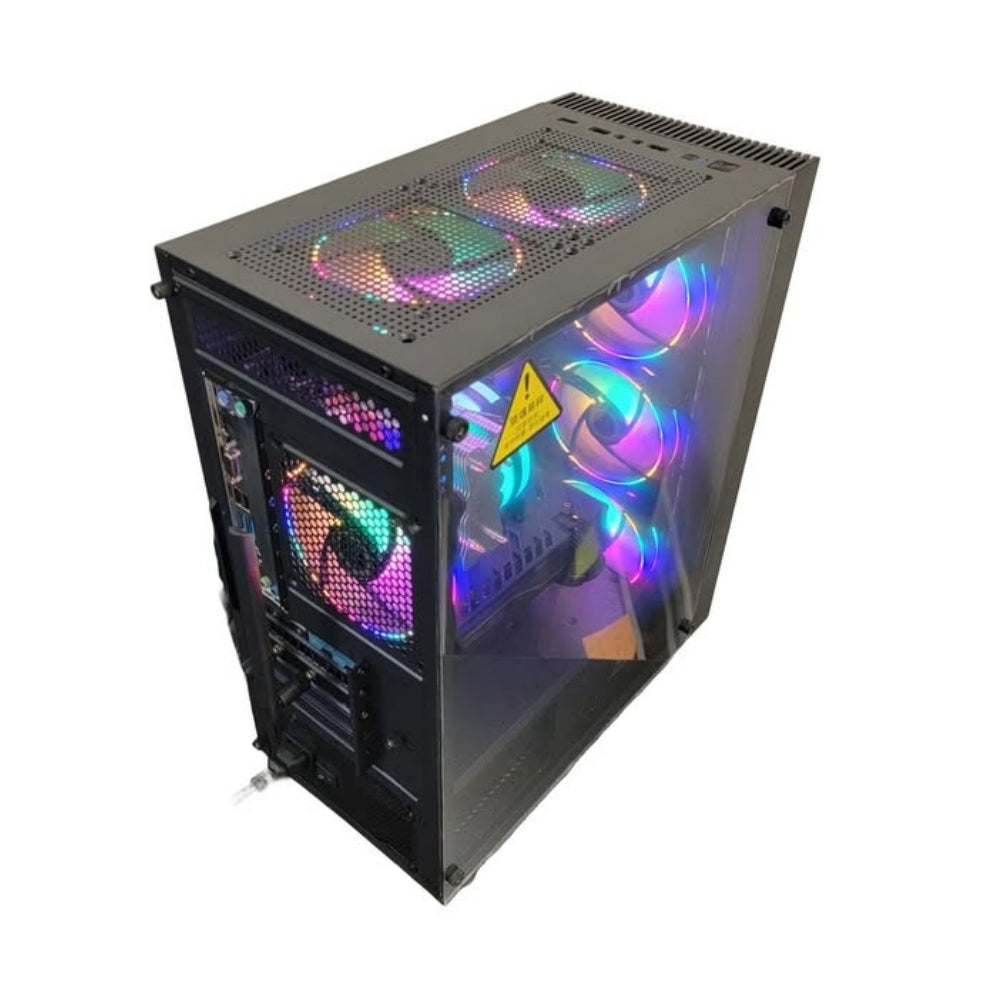 CTO LC-32H Mid Tower Computer Case w/ 6x 120mm RGB FAN (SGQ120) - Black and White Avaliable