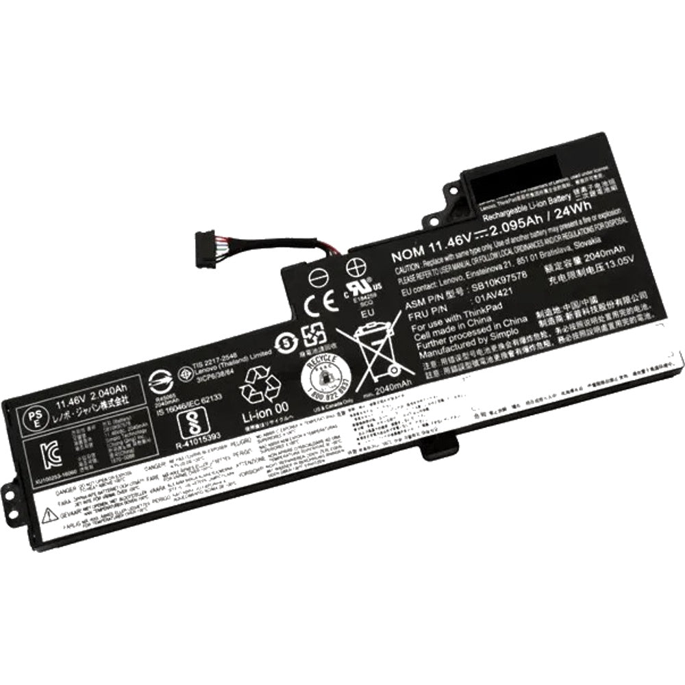 Lenovo 01AV420 Laptop Internal Battery for Lenovo Thinkpad T470/T480 11.46V 24Wh