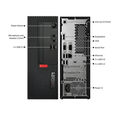 Lenovo ThinkCentre M70C SFF, Business Desktop, Intel Core i5-10400, 16GB or 32GB RAM, 512GB SSD, Wi-Fi 6, BT 5.2, Windows 11 Pro with Keyboard and Mouse - Refurbished