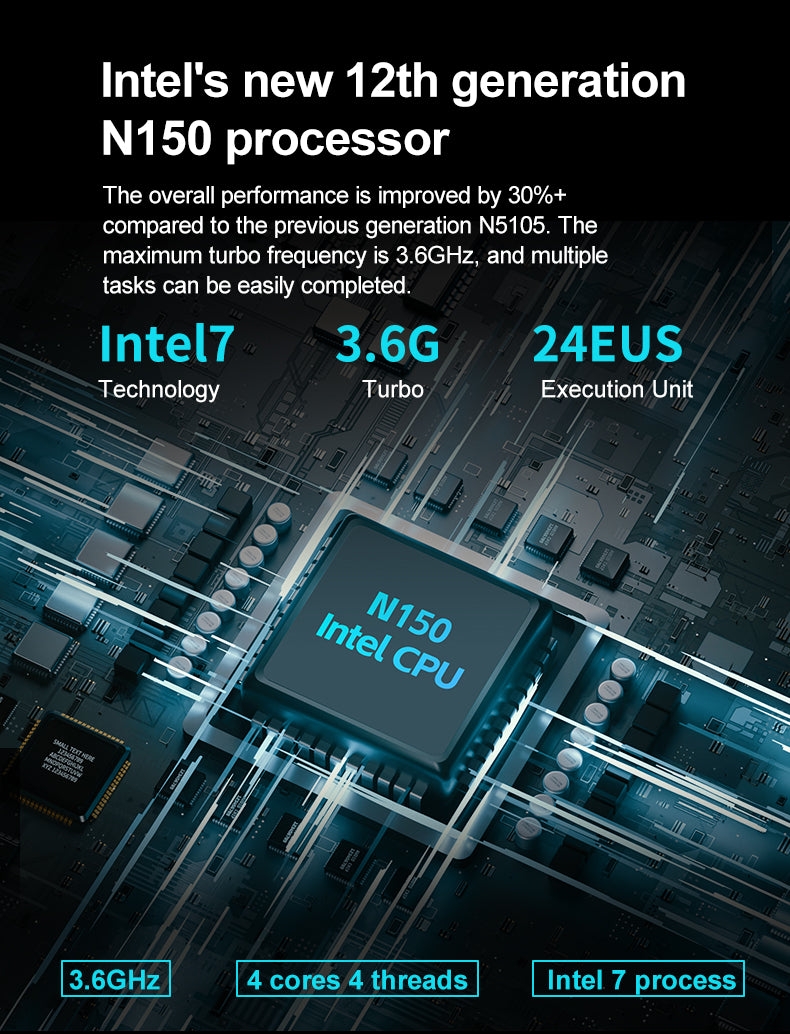 Samco GB01-150 Mini PC, Intel N150, 16GB RAM, 512GB SSD, Wi-Fi and Bluetooth, Windows 11 Pro