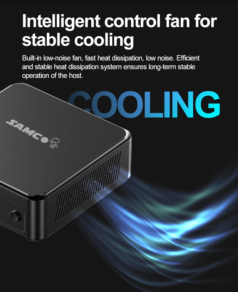 Samco GB01-150 Mini PC, Intel N150, 16GB RAM, 512GB SSD, Wi-Fi and Bluetooth, Windows 11 Pro