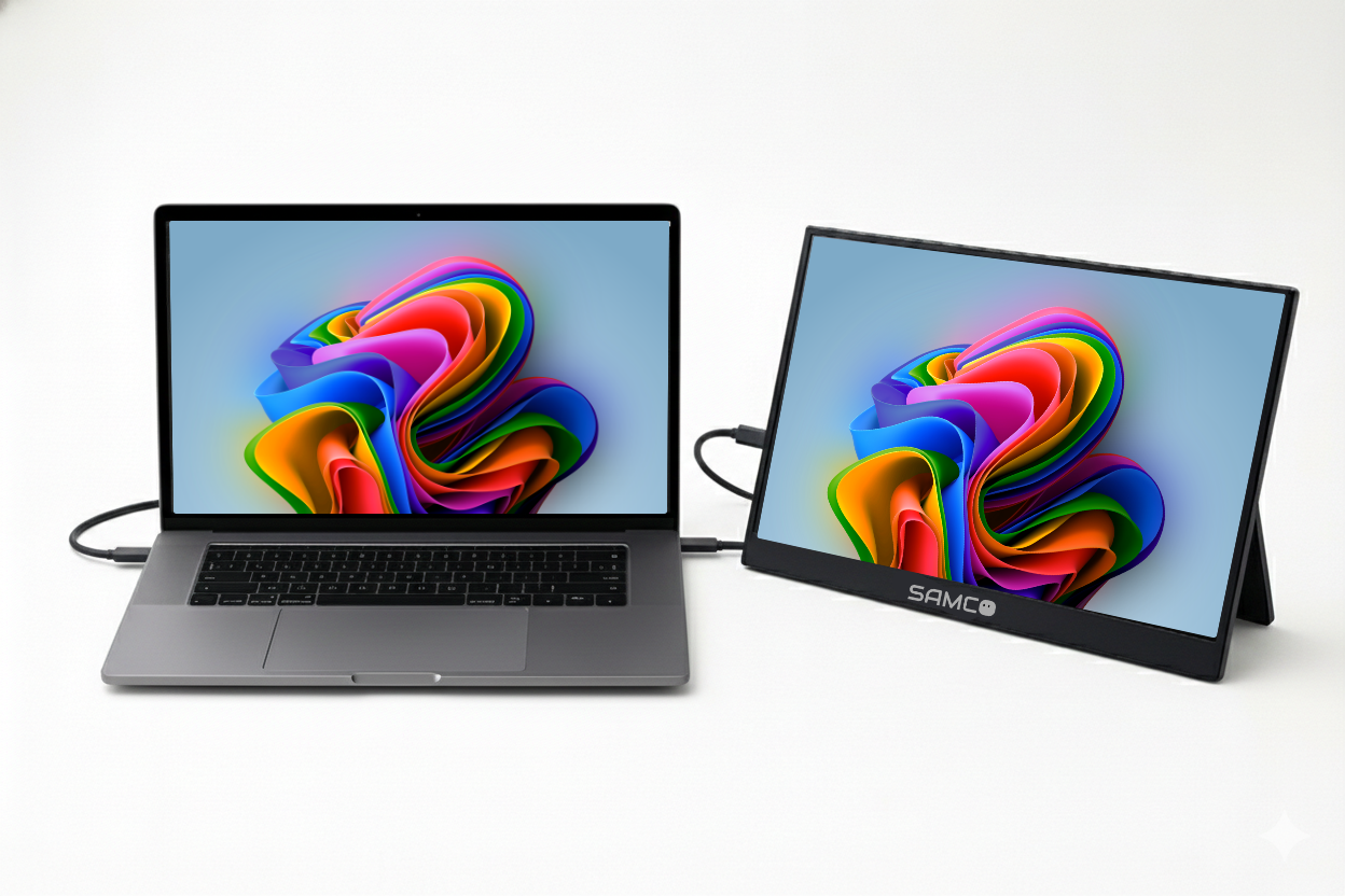 SAMCO P1401 14in 1920×1200 USB-C HDMI Portable Monitor Non-Touch