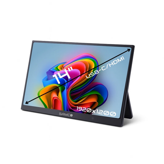SAMCO P1401 14in 1920×1200 USB-C HDMI Portable Monitor Non-Touch