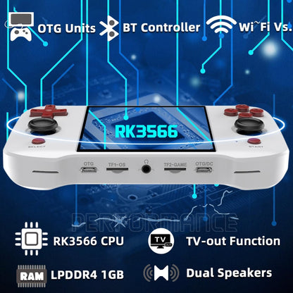 R46S Handheld Game Console 4 inch 64GB (Black/White)