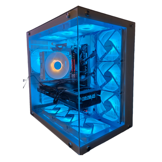 Samco UFOII Computer Case (White) with 1 x 120mm RGB Fan