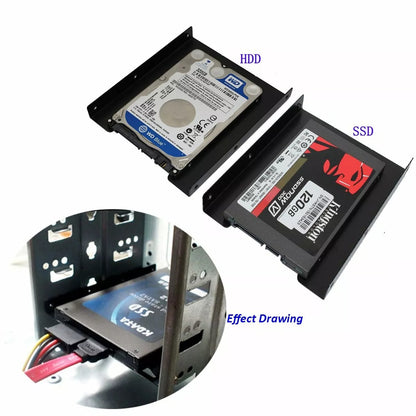 2.5 to 3.5in HDD Metal Mounting Bracket w/Grommet Screw for HP Desktops - Pulls