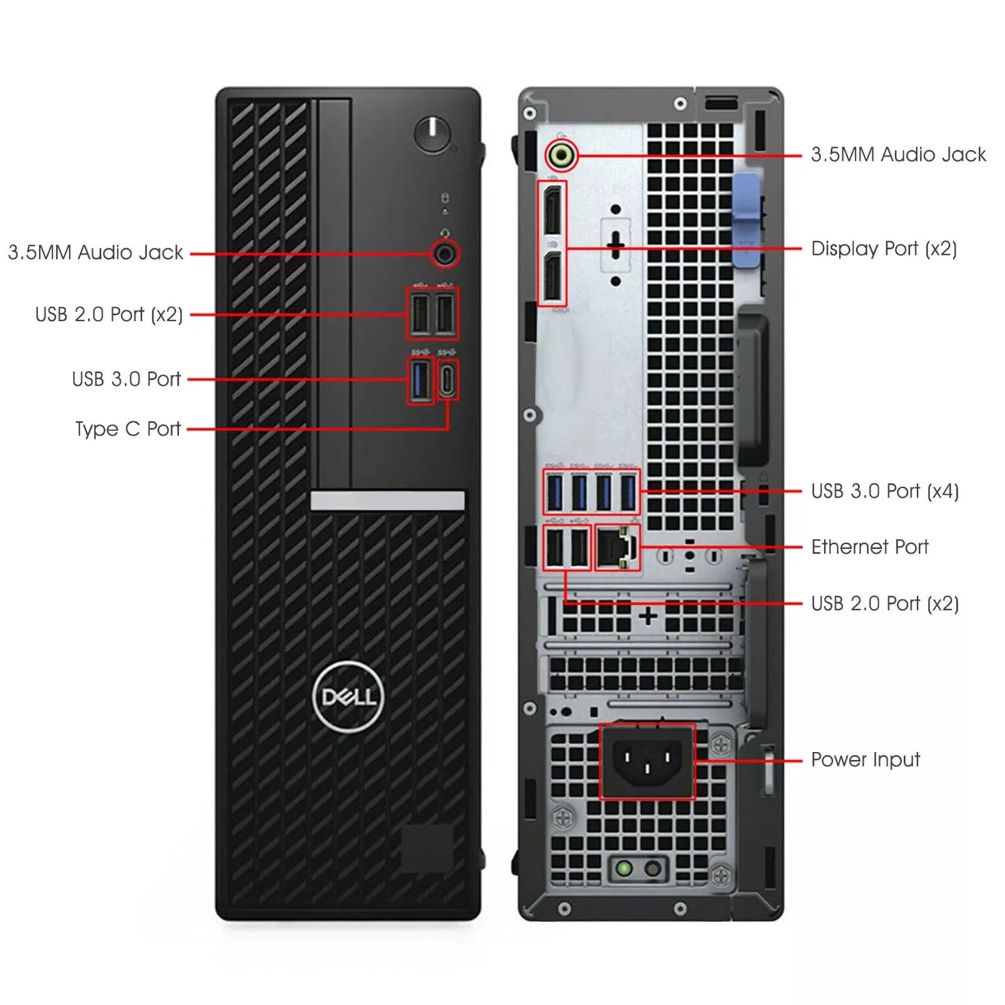 Dell OptiPlex 5080 SFF Intel Core i5-10500 8GB RAM 256GB SSD w/ USB Wi-Fi Windows 11 Pro Refurb