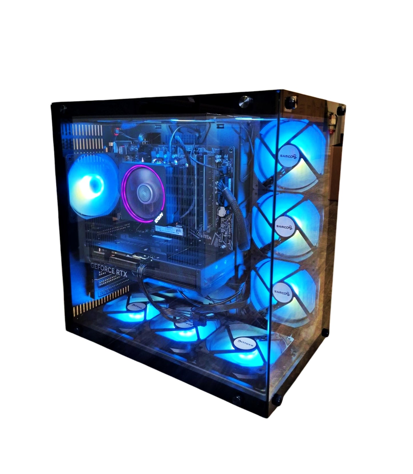 Samco GC01-800 Mid-Tower Gaming PC AMD Ryzen7 5800XT 16GB 1TB SSD Nvidia RTX 4070 W11P Black - Refurb