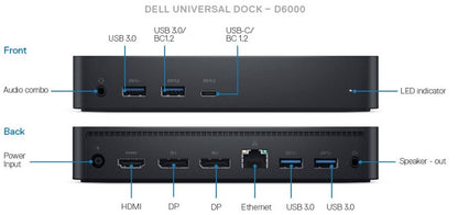 Dell D6000 USB-C Docking Station - Refurbished